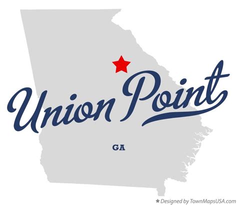 Map of Union Point, GA, Georgia