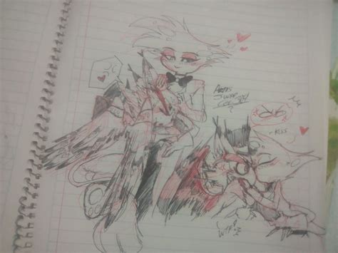 Traditional Drawing ♥️ Husk X Angel Dust Fan Service Owo Artkotaro