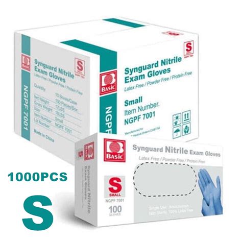 Mysmile Pc Small Size Disposable Synguard Nitrile Exam Gloves Non