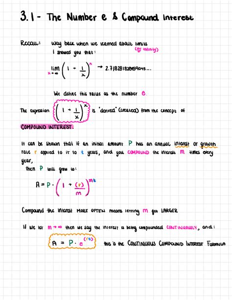 Compound Interest And Number E I The Number E S Compound