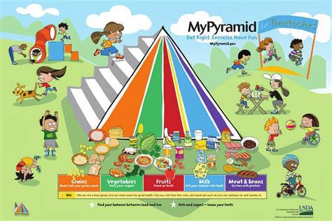 Hse Usda My Food Pyramid For Preschoolers Nutrition Diet 30 X 20 Poster