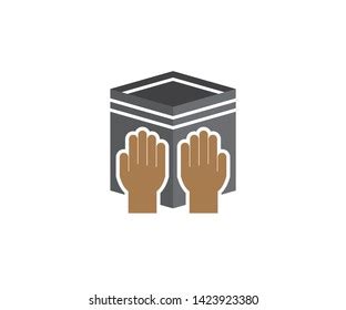 Pray Kaaba Hajj Symbol Islamic Stock Vector (Royalty Free) 1423923380