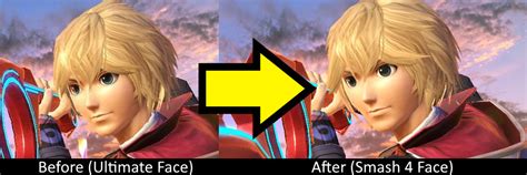 Smash 4 Shulk Face And Hair Super Smash Bros Ultimate Mods