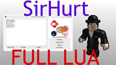 ROBLOX HACK EXPLOIT SirHurt FULL LUA EXECUTOR FE GUI AND MUCH