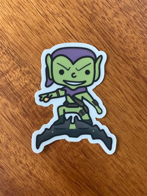 Green Goblin Transparent Vinyl Sticker - Etsy