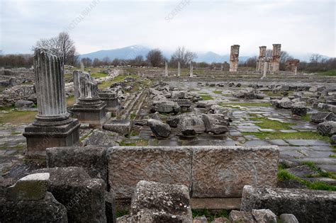 Ruins of Philippi, Greece - Stock Image - C038/3722 - Science Photo Library