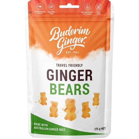 Buderim Ginger Bears 175g Woolworths