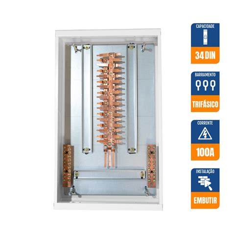 Eletrosul Materiais Elétricos Quadro Distribuição 34 Disjuntores c