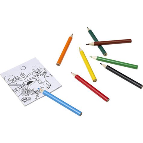 Set à dessin de 8 crayons de couleur et 20 feuilles Neutre Bois