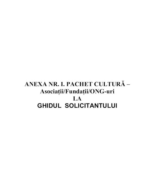 Pdf Anexe Cultura Asociatii Ong Fundatii Title Microsoft Word