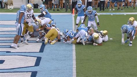 Chris Tyree Plows Into The End Zone To Extend Notre Dames Lead Espn