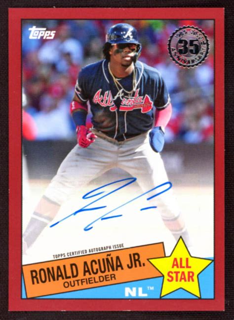 Ronald Acuna Jr Topps Topps All Stars Autographs Red