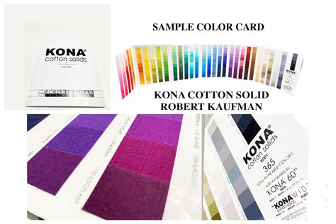 The Kona Cotton Solids Color Card 365 Cotton Swatches Swatches Are