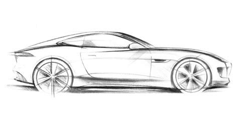 Jaguar C-X16 concept (2011) the first official sketch of Jag’s F-type ...