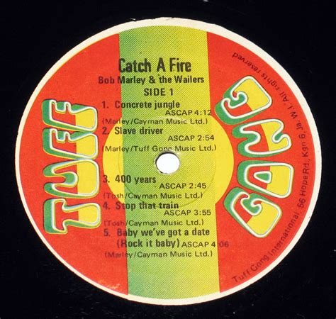 Bob Marley Catch A Fire Album Cover