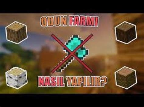 Minecraft yarı otomatik basit odun farmı yapımı sınırsız odun