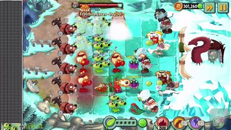 Plants Vs Zombies 2 Frostbite Caves Final Boss Zombot Tuskmaster 10 000 Bc Youtube