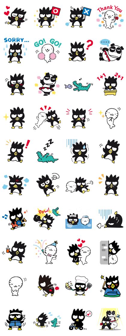 BAD BADTZ-MARU LINE WhatsApp Sticker GIF PNG