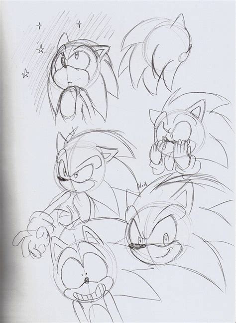 Sonic the Hedgehog sketches by ThePandamis on DeviantArt