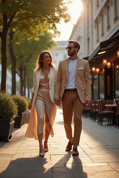 Estilo Pareja Elegante Tonos Nude AG Glamour In 2025 Couple Outfits