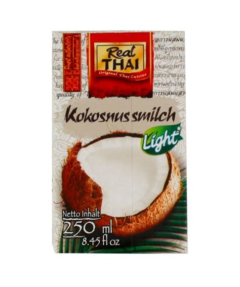 Mléko kokosové LIGHT 250ml Real Thai