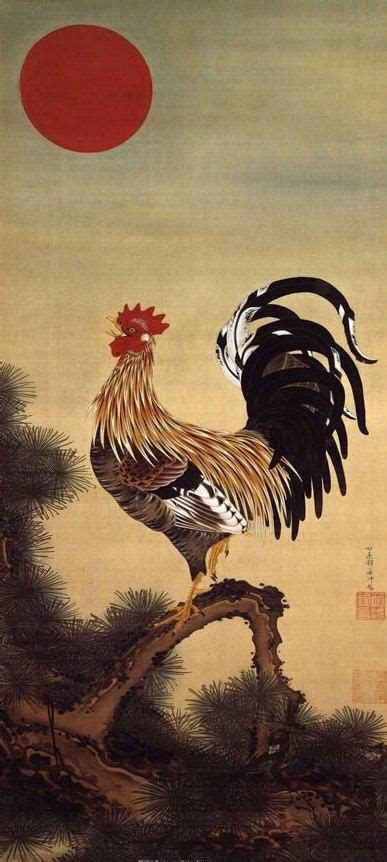 最高の壁紙 【ほとんどのダウンロード】 伊藤 若冲 壁紙 ダウンロード Rooster Art Japanese Art Japan Art