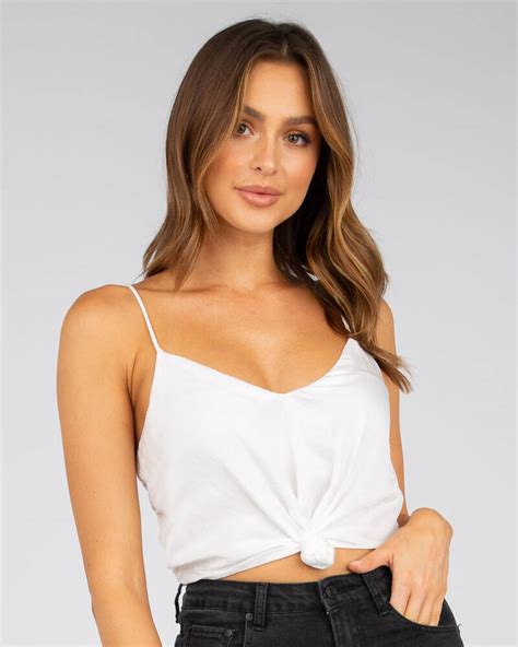 Shop Ava And Ever Sophie Knot Top In Optical White Fast Shipping And Easy Returns City Beach