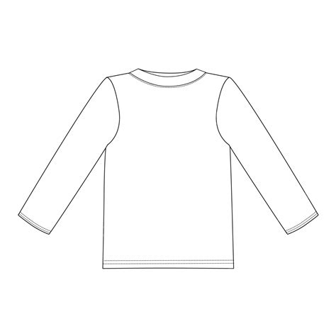 Ilustra O Em Vetor Desenho Plano De Camiseta De Manga Comprida Png