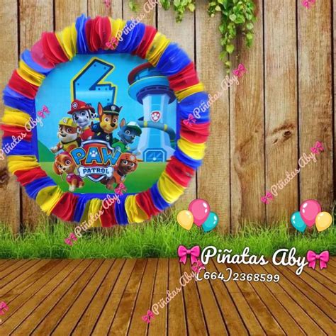 Paw Patrol 1st Birthday Party Decoration With Balloons And Streamers On