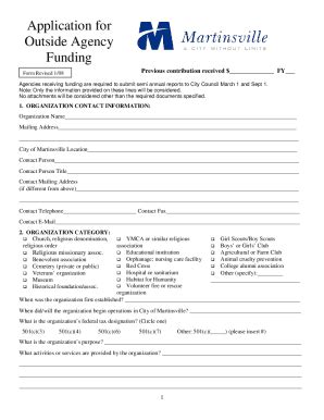 Fillable Online Notice Of Funding Opportunity Template Fax Email Print