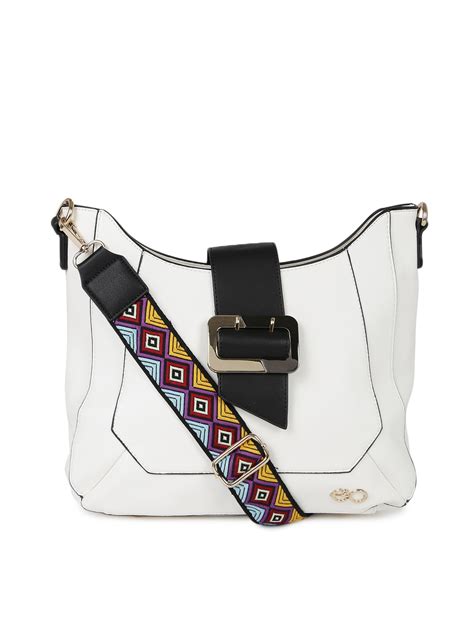 Buy E2o White Solid Sling Bag Handbags For Women 2289195 Myntra