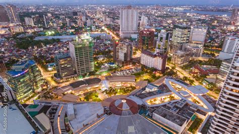 Cebu City, Philippines - Evening Aerial of Cebu Business Park and Ayala ...