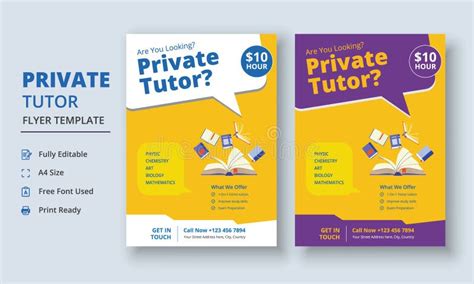 Private Tutor Flyer Template Home Tuition Flyer Online Tutors Flyer