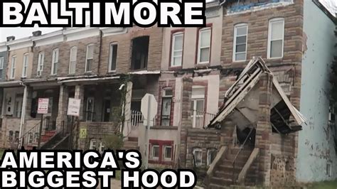 Baltimore Huge Dangerous Slums Surround Beautiful Downtown