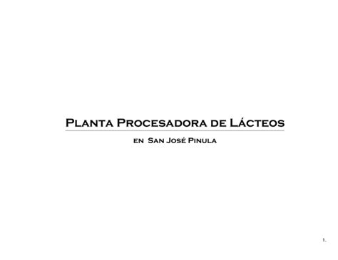 Planta Procesadora De L Cteos