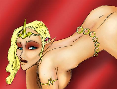 Elf Pinup By Dalmax Hentai Foundry