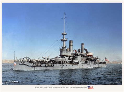 Oregon - A Majestic Warship from 1898