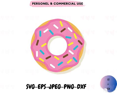 Donut SVG Doughnut SVG Circuit Cut Files Silhouette Cut Files Cake