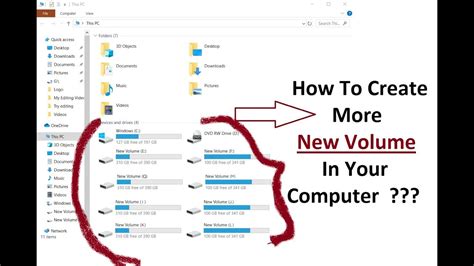 How To Create New Volume Partition In Computer Youtube