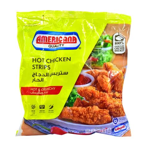 Americana Chicken Strips Hot Crunchy 750g