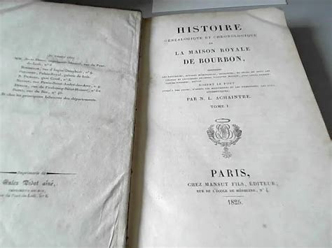 Histoire G N Alogique Chronologique De La Maison Royale De Bou Eur