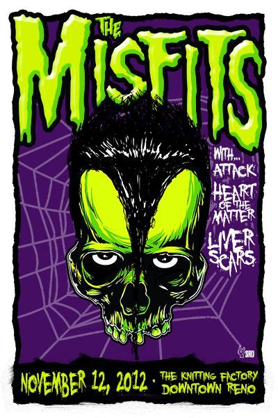 The Misfits Screen Printed Poster Printed On Felt Paper 12x18