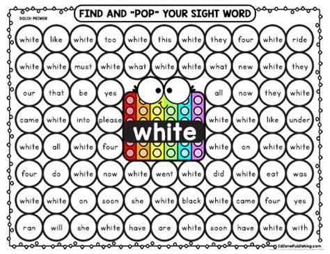 Kindergarten Sight Word Printables - Kindergarten Mom