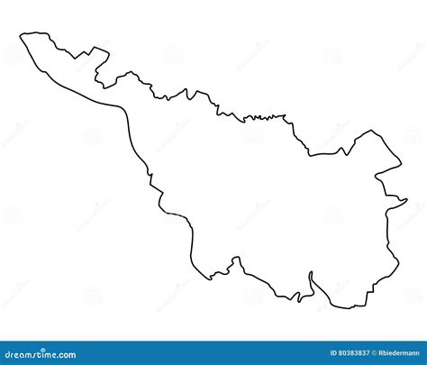 Map Of Bremen Stock Vector Illustration Of Isolated 80383837