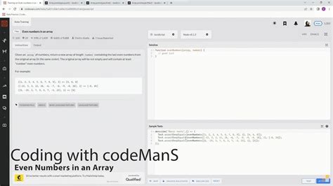 Codewars 7 Kyu Even Numbers In An Array Javascript YouTube