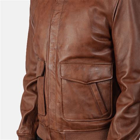 Men's Coffmen Brown A2 Leather Bomber Jacket