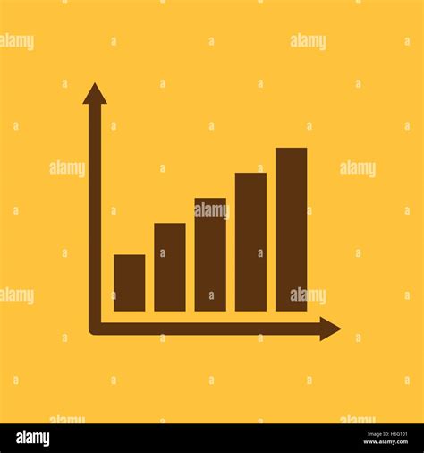 The Growing Graph Icon Growth And Up Symbol Flat Vector Illustration