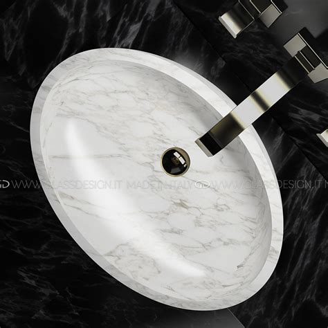 Glass Design Kool Max Marble Washbasin Glass Design Black Marquinia