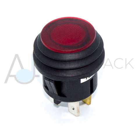 Кнопка авто, ASW-29D круглая 20мм, IP65, подсветка 12V, 20А, 3pin ...