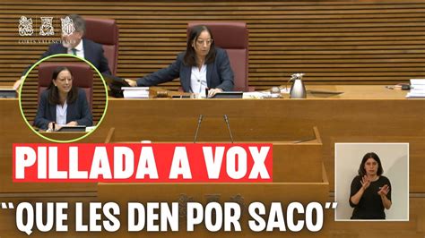 La PILLADA A La Presidenta De Las Corts Valencianas VOX Que Les DEN